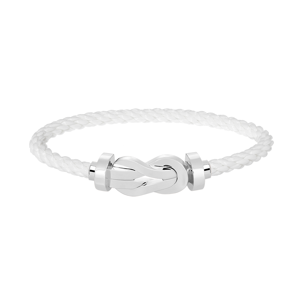 Aura CHANCE LARGE 8 FIGURE BUCKLE NO DIAMOND BRACELET SILVER