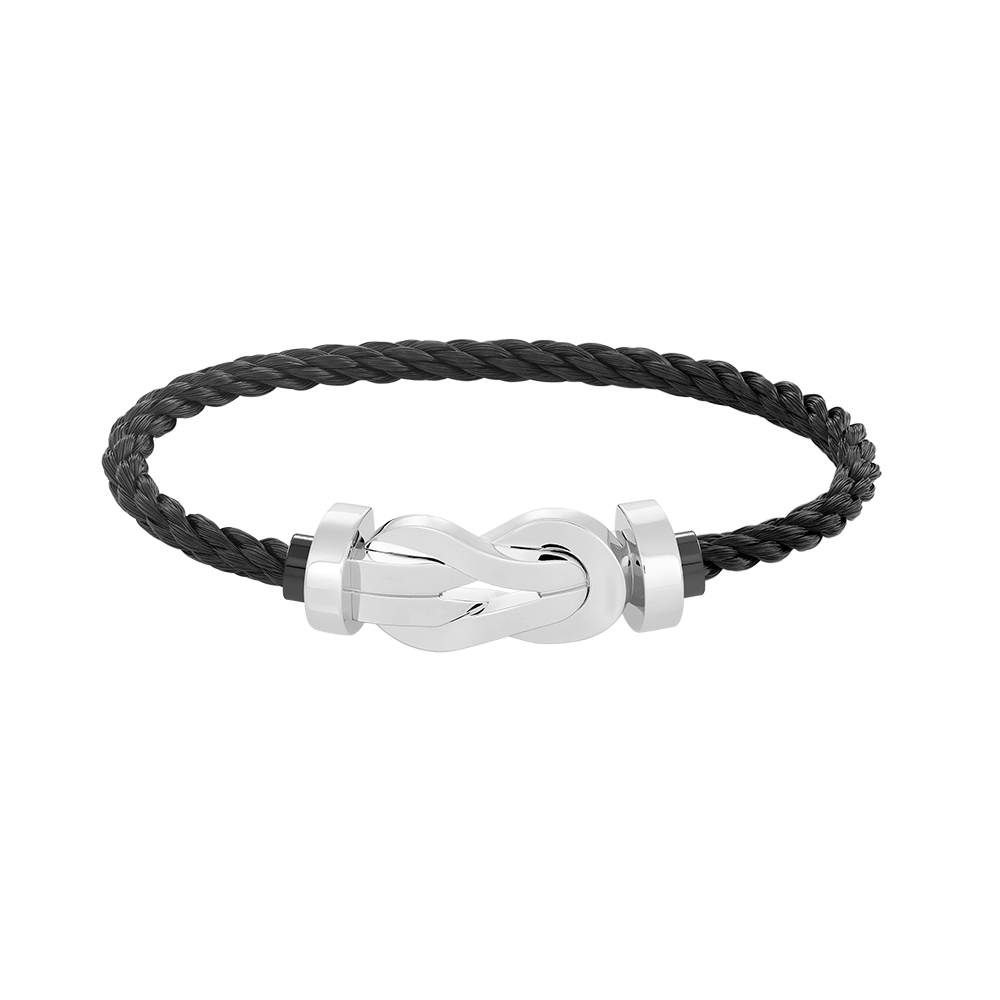 Aura CHANCE LARGE 8 FIGURE BUCKLE NO DIAMOND BRACELET SILVER