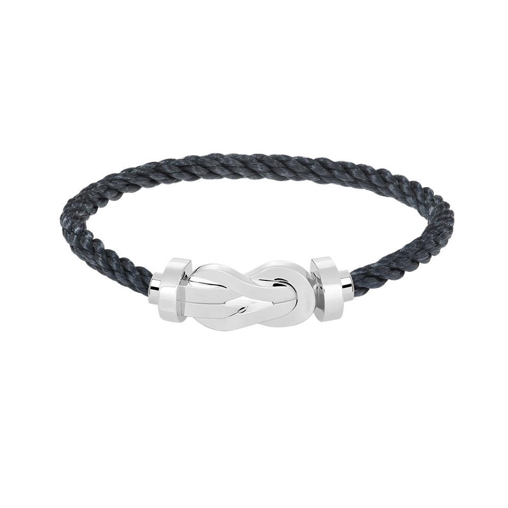 Aura CHANCE LARGE 8 FIGURE BUCKLE NO DIAMOND BRACELET SILVER