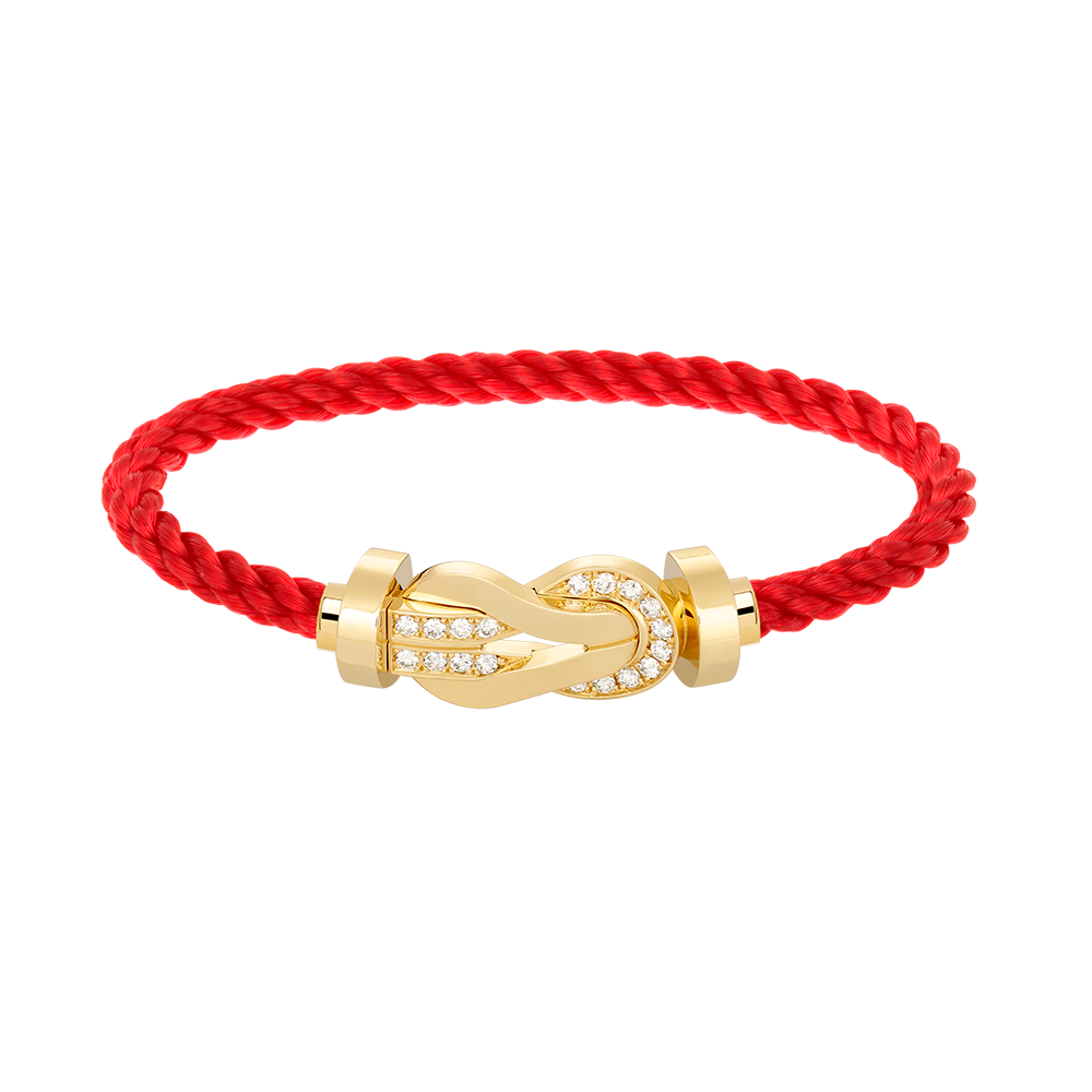 [⭐Aura ]CHANCE LARGE 8 FIGURE BUCKLE HALF DIAMOND BRACELET GOLD