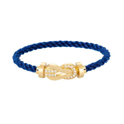 [⭐Aura ]CHANCE LARGE 8 FIGURE BUCKLE HALF DIAMOND BRACELET GOLD