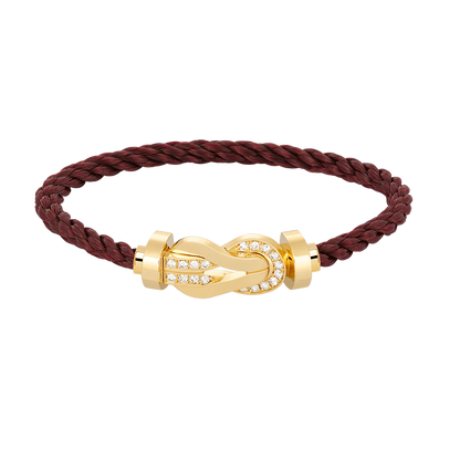 [⭐Aura ]CHANCE LARGE 8 FIGURE BUCKLE HALF DIAMOND BRACELET GOLD