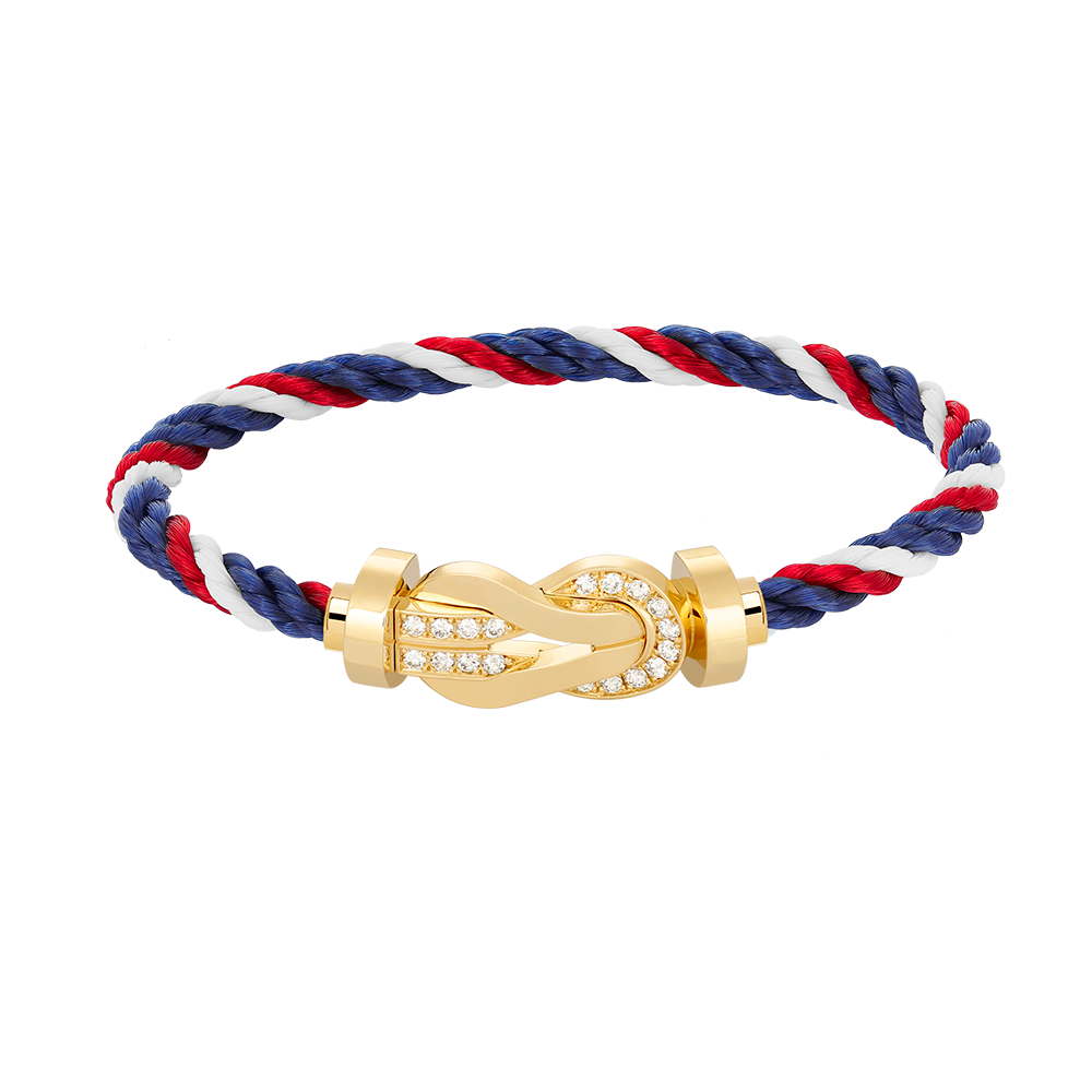 [⭐Aura ]CHANCE LARGE 8 FIGURE BUCKLE HALF DIAMOND BRACELET GOLD