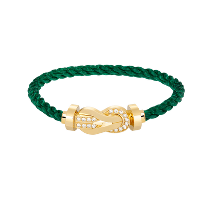 [⭐Aura ]CHANCE LARGE 8 FIGURE BUCKLE HALF DIAMOND BRACELET GOLD