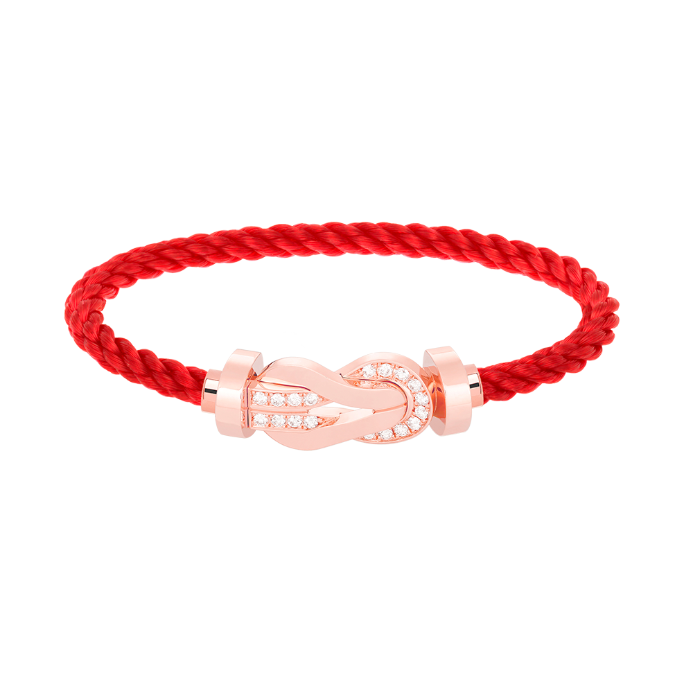 Aura CHANCE LARGE 8 FIGURE BUCKLE HALF DIAMOND BRACELET ROSE GOLD