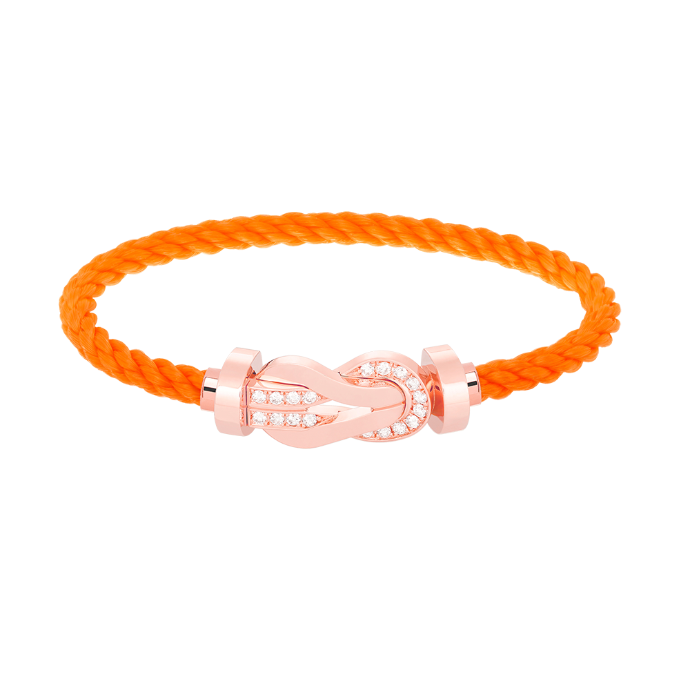Aura CHANCE LARGE 8 FIGURE BUCKLE HALF DIAMOND BRACELET ROSE GOLD