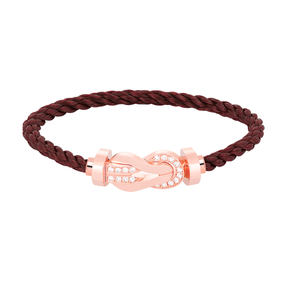 Aura CHANCE LARGE 8 FIGURE BUCKLE HALF DIAMOND BRACELET ROSE GOLD