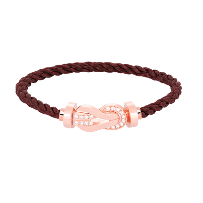 [⭐Aura ]CHANCE LARGE 8 FIGURE BUCKLE HALF DIAMOND BRACELET ROSE GOLD