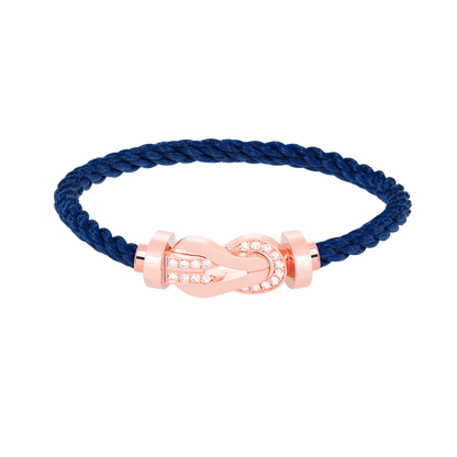 [⭐Aura ]CHANCE LARGE 8 FIGURE BUCKLE HALF DIAMOND BRACELET ROSE GOLD