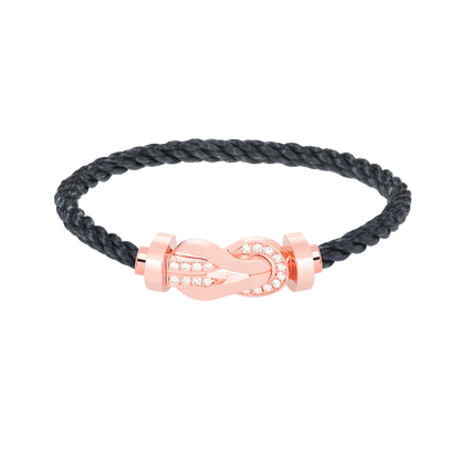 [⭐Aura ]CHANCE LARGE 8 FIGURE BUCKLE HALF DIAMOND BRACELET ROSE GOLD