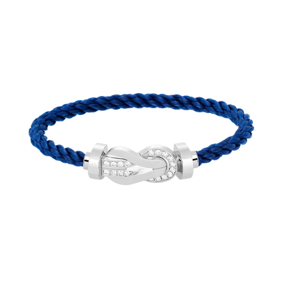 [⭐Aura ]CHANCE LARGE 8 FIGURE BUCKLE HALF DIAMOND BRACELET SILVER