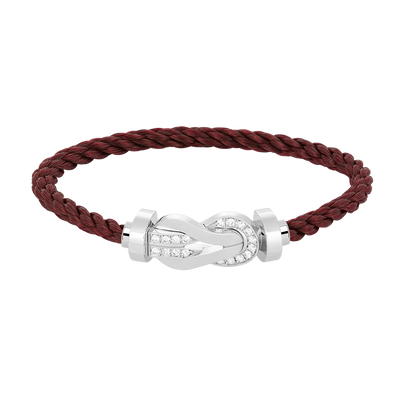 [⭐Aura ]CHANCE LARGE 8 FIGURE BUCKLE HALF DIAMOND BRACELET SILVER