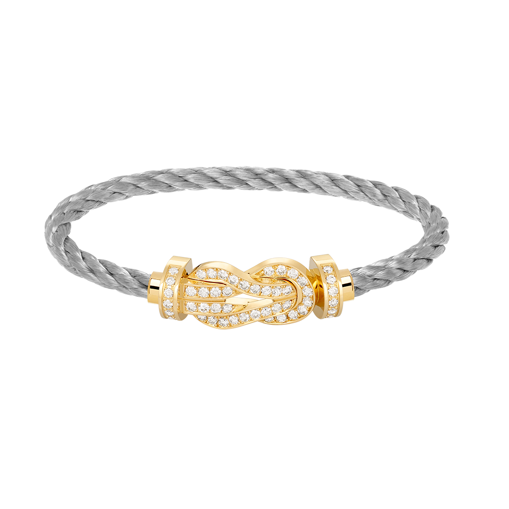 [⭐Aura ]CHANCE LARGE 8 FIGURE BUCKLE FULLDIAMOND BRACELET GOLD