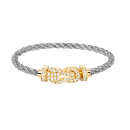 [⭐Aura ]CHANCE LARGE 8 FIGURE BUCKLE FULLDIAMOND BRACELET GOLD