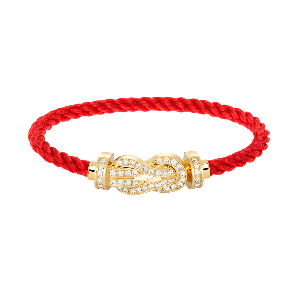 Aura CHANCE LARGE 8 FIGURE BUCKLE FULLDIAMOND BRACELET GOLD