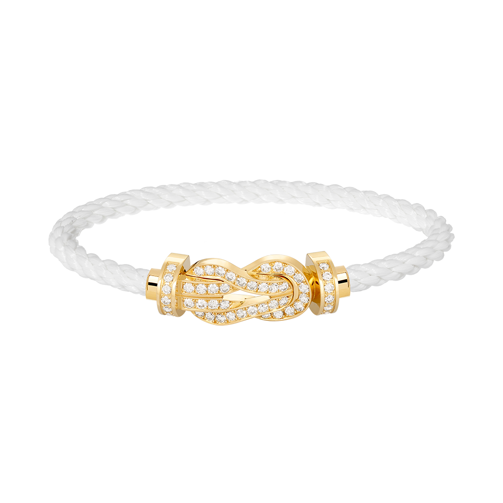 Aura CHANCE LARGE 8 FIGURE BUCKLE FULLDIAMOND BRACELET GOLD