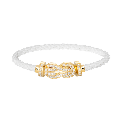 [⭐Aura ]CHANCE LARGE 8 FIGURE BUCKLE FULLDIAMOND BRACELET GOLD
