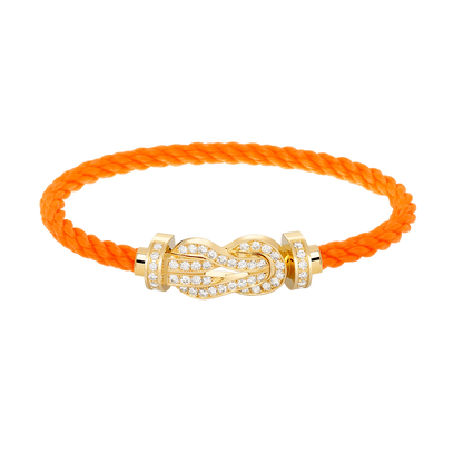 [⭐Aura ]CHANCE LARGE 8 FIGURE BUCKLE FULLDIAMOND BRACELET GOLD