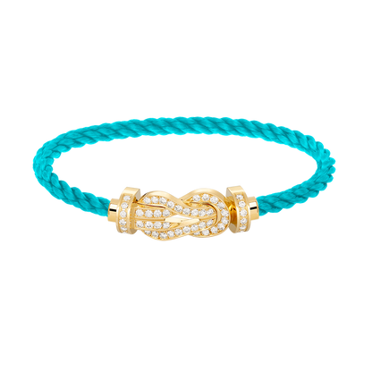 [⭐Aura ]CHANCE LARGE 8 FIGURE BUCKLE FULLDIAMOND BRACELET GOLD