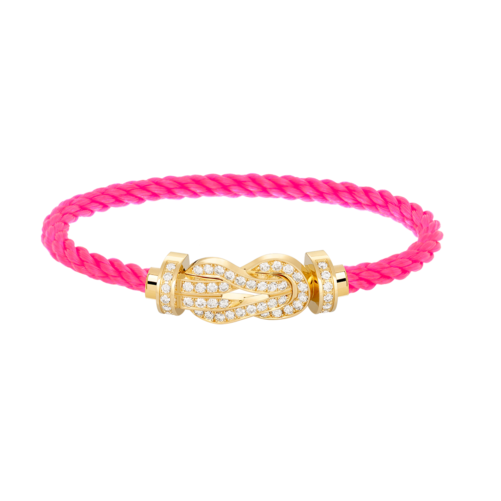 Aura CHANCE LARGE 8 FIGURE BUCKLE FULLDIAMOND BRACELET GOLD