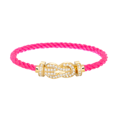 [⭐Aura ]CHANCE LARGE 8 FIGURE BUCKLE FULLDIAMOND BRACELET GOLD