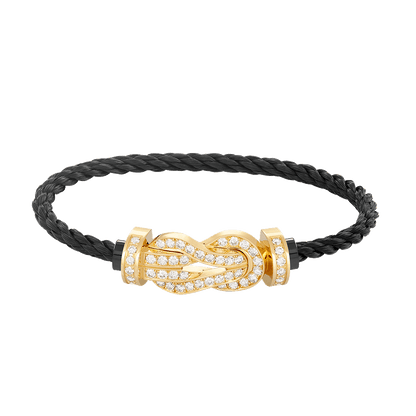[⭐Aura ]CHANCE LARGE 8 FIGURE BUCKLE FULLDIAMOND BRACELET GOLD