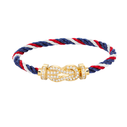 [⭐Aura ]CHANCE LARGE 8 FIGURE BUCKLE FULLDIAMOND BRACELET GOLD