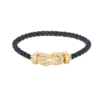 [⭐Aura ]CHANCE LARGE 8 FIGURE BUCKLE FULLDIAMOND BRACELET GOLD