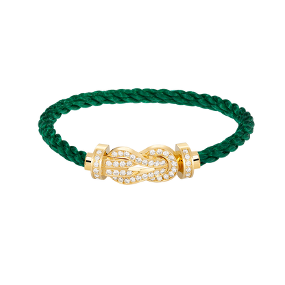 [⭐Aura ]CHANCE LARGE 8 FIGURE BUCKLE FULLDIAMOND BRACELET GOLD