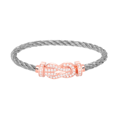 Aura CHANCE GROSSE 8-FIGUR SCHNALLE VOLL DIAMANT ARMREIF ROSÉGOLD