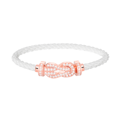 Aura CHANCE GROSSE 8-FIGUR SCHNALLE VOLL DIAMANT ARMREIF ROSÉGOLD