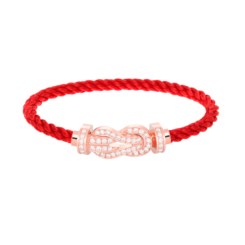 Aura CHANCE LARGE 8 FIGURE BUCKLE FULL DIAMOND BRACELET ROSE GOLD