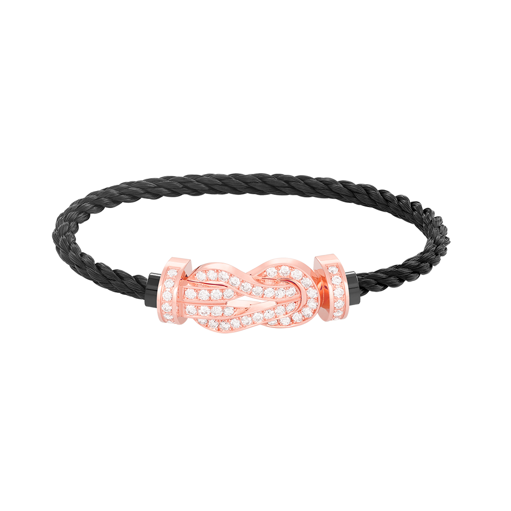 Aura CHANCE GROSSE 8-FIGUR SCHNALLE VOLL DIAMANT ARMREIF ROSÉGOLD