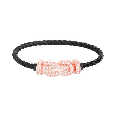 Aura CHANCE GROSSE 8-FIGUR SCHNALLE VOLL DIAMANT ARMREIF ROSÉGOLD