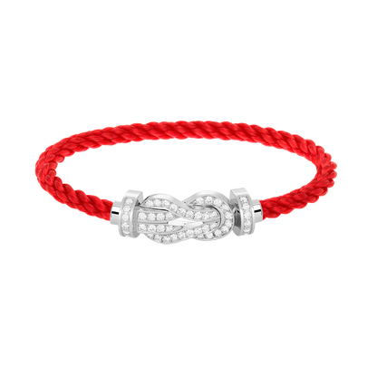 Aura CHANCE GROSSE 8-FIGUREN-SCHNALLE VOLL DIAMANT ARMREIF SILBER