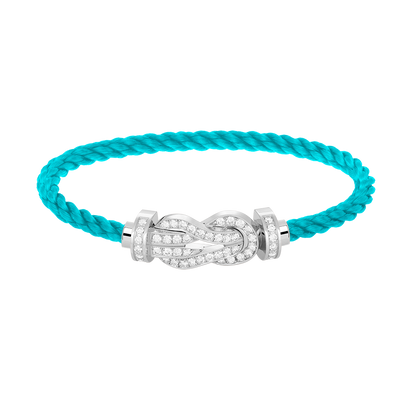 Aura CHANCE GROSSE 8-FIGUREN-SCHNALLE VOLL DIAMANT ARMREIF SILBER