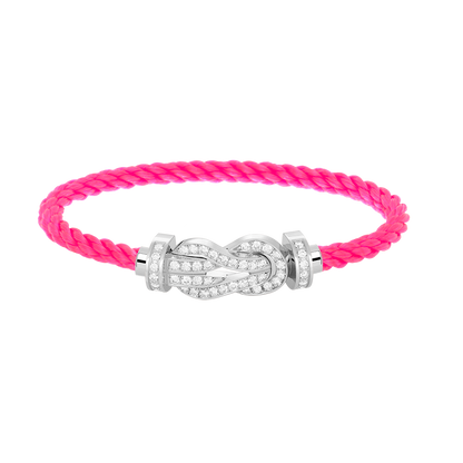 Aura CHANCE GROSSE 8-FIGUREN-SCHNALLE VOLL DIAMANT ARMREIF SILBER