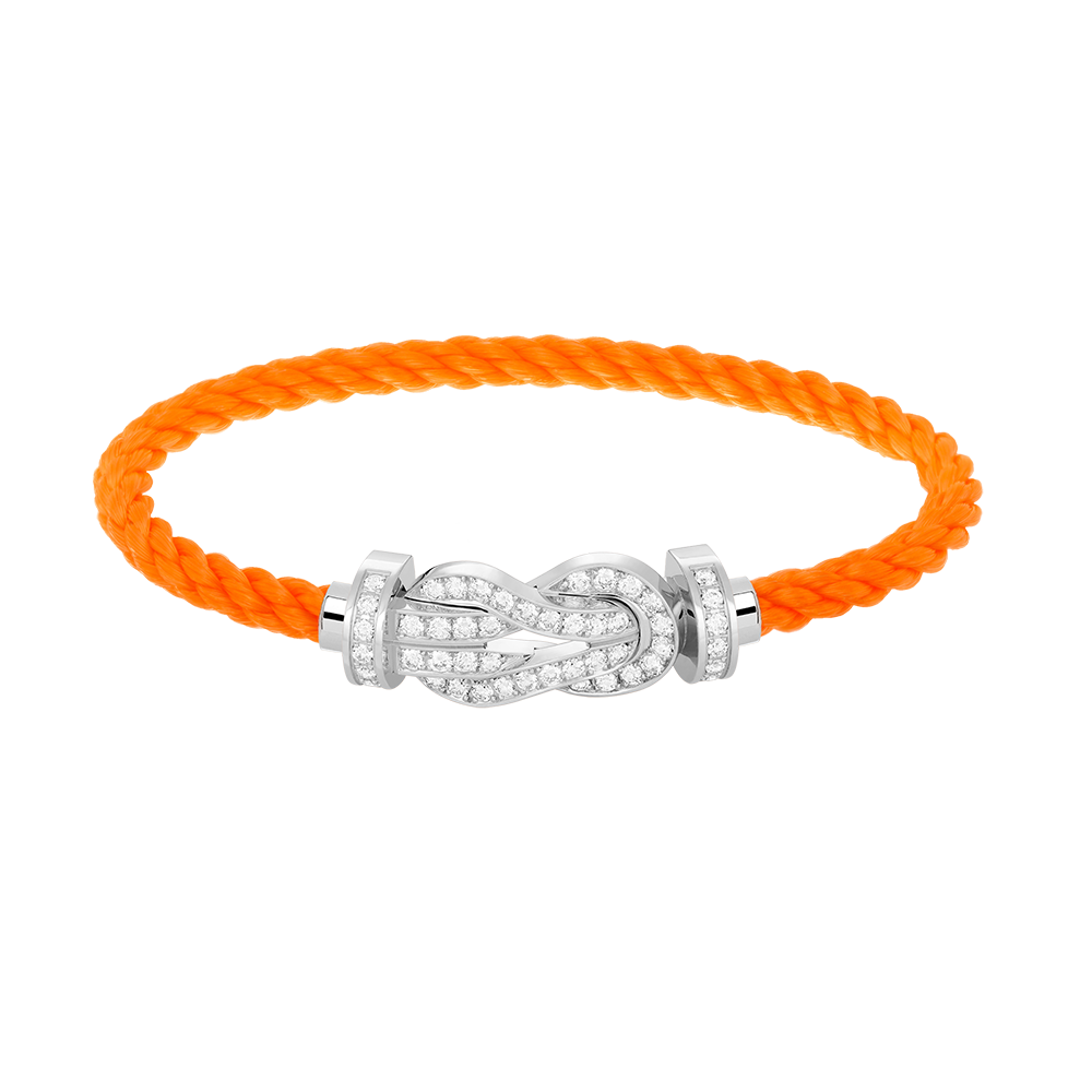 Aura CHANCE GROSSE 8-FIGUREN-SCHNALLE VOLL DIAMANT ARMREIF SILBER