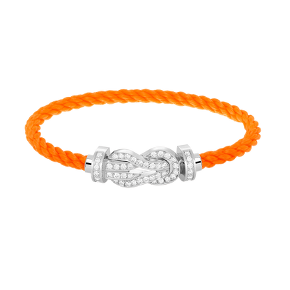 Aura CHANCE GROSSE 8-FIGUREN-SCHNALLE VOLL DIAMANT ARMREIF SILBER