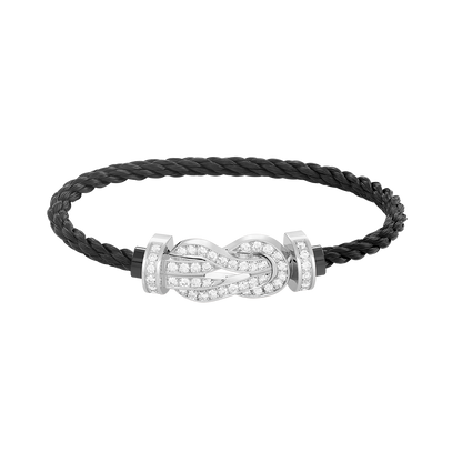 Aura CHANCE GROSSE 8-FIGUREN-SCHNALLE VOLL DIAMANT ARMREIF SILBER