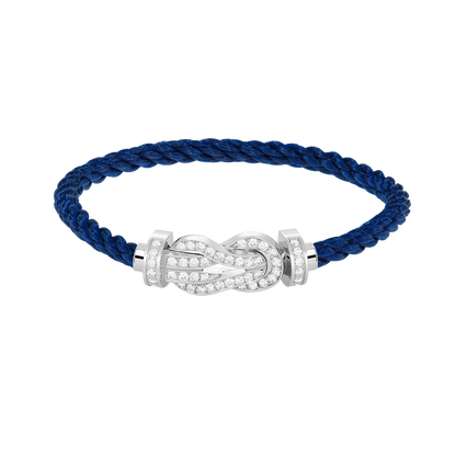 Aura CHANCE GROSSE 8-FIGUREN-SCHNALLE VOLL DIAMANT ARMREIF SILBER