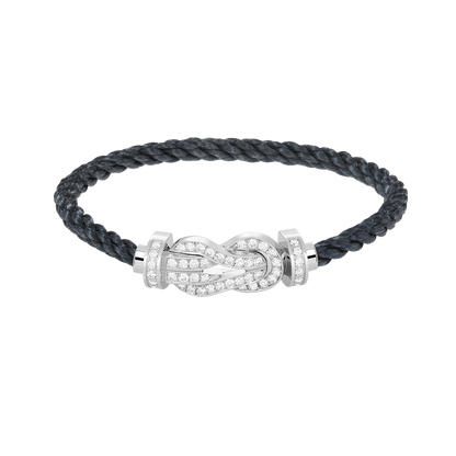 Aura CHANCE GROSSE 8-FIGUREN-SCHNALLE VOLL DIAMANT ARMREIF SILBER