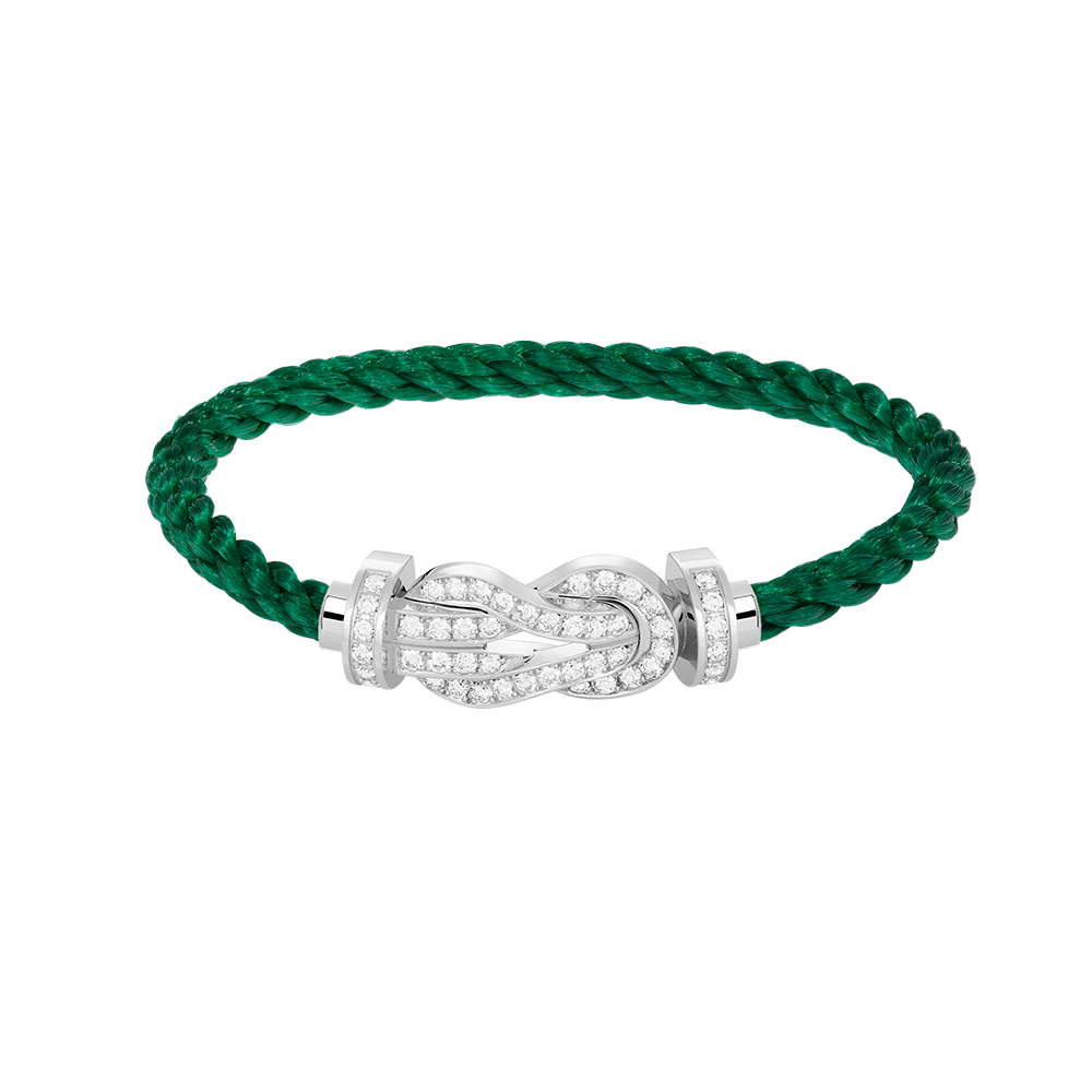 Aura CHANCE GROSSE 8-FIGUREN-SCHNALLE VOLL DIAMANT ARMREIF SILBER