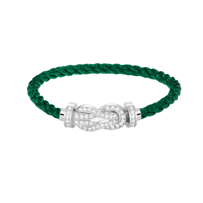 Aura CHANCE GROSSE 8-FIGUREN-SCHNALLE VOLL DIAMANT ARMREIF SILBER