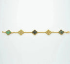 [Aura ]Neue CLOVER 5 MOTIF GRAU MOP ARMBAND KOLLEKTION