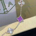 [Aura ]New  CLOVER 5 MOTIF VIOLET BRACELET COLLECTION