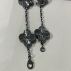 [Aura ]Neues CLOVER 5 MOTIV SCHWARZES ARMBAND
