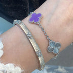 [Aura ]New  CLOVER 5 MOTIF VIOLET BRACELET COLLECTION