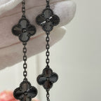 [Aura ]Neues CLOVER 5 MOTIV SCHWARZES ARMBAND