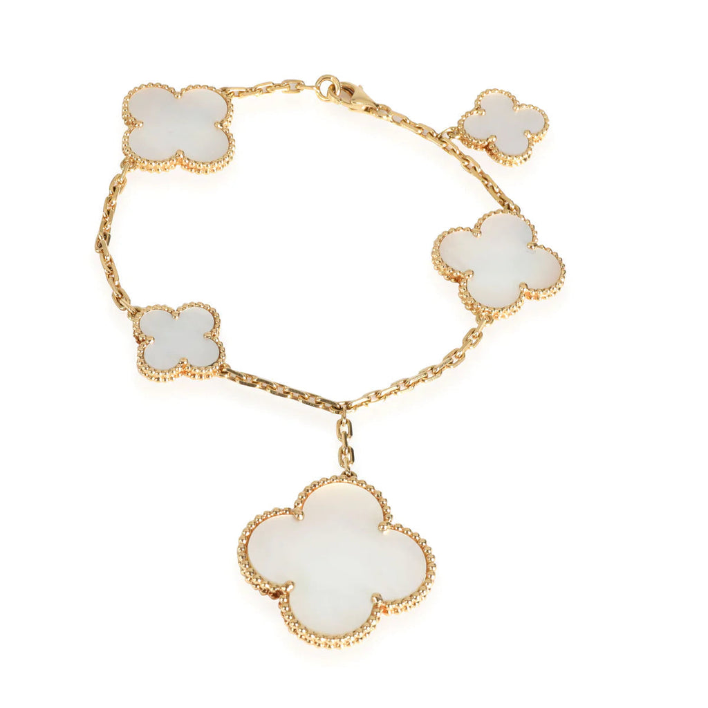 Aura MAGIC CLOVER MOP GOLD BRACELET 5 MOTIFS